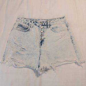 Vervet Denim Shorts Acid Wash Size M